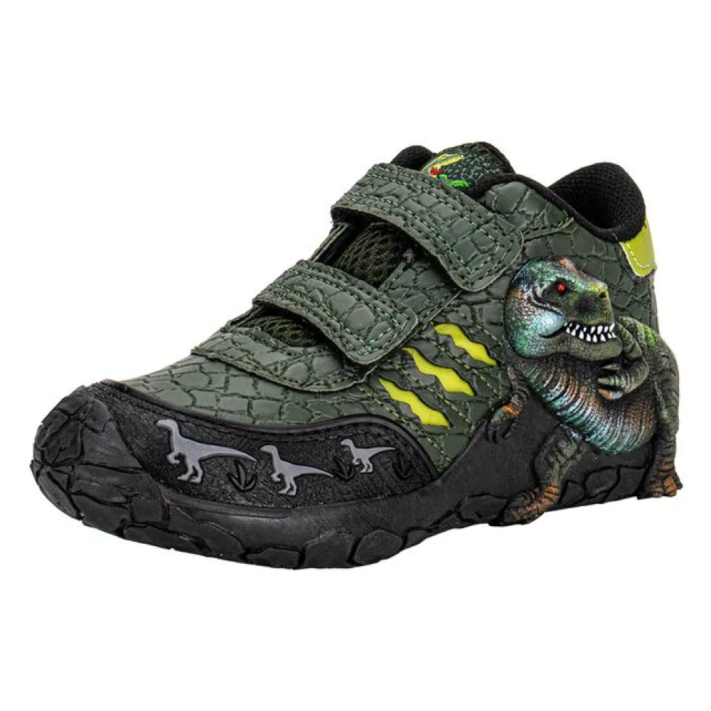 Tênis Infantil Masculino Dino Park Vissi DS136 VERDE/PRETO 28