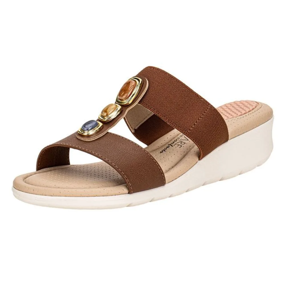 Tamanco Feminino Anabela Modare 7190107 CHOCOLATE 34