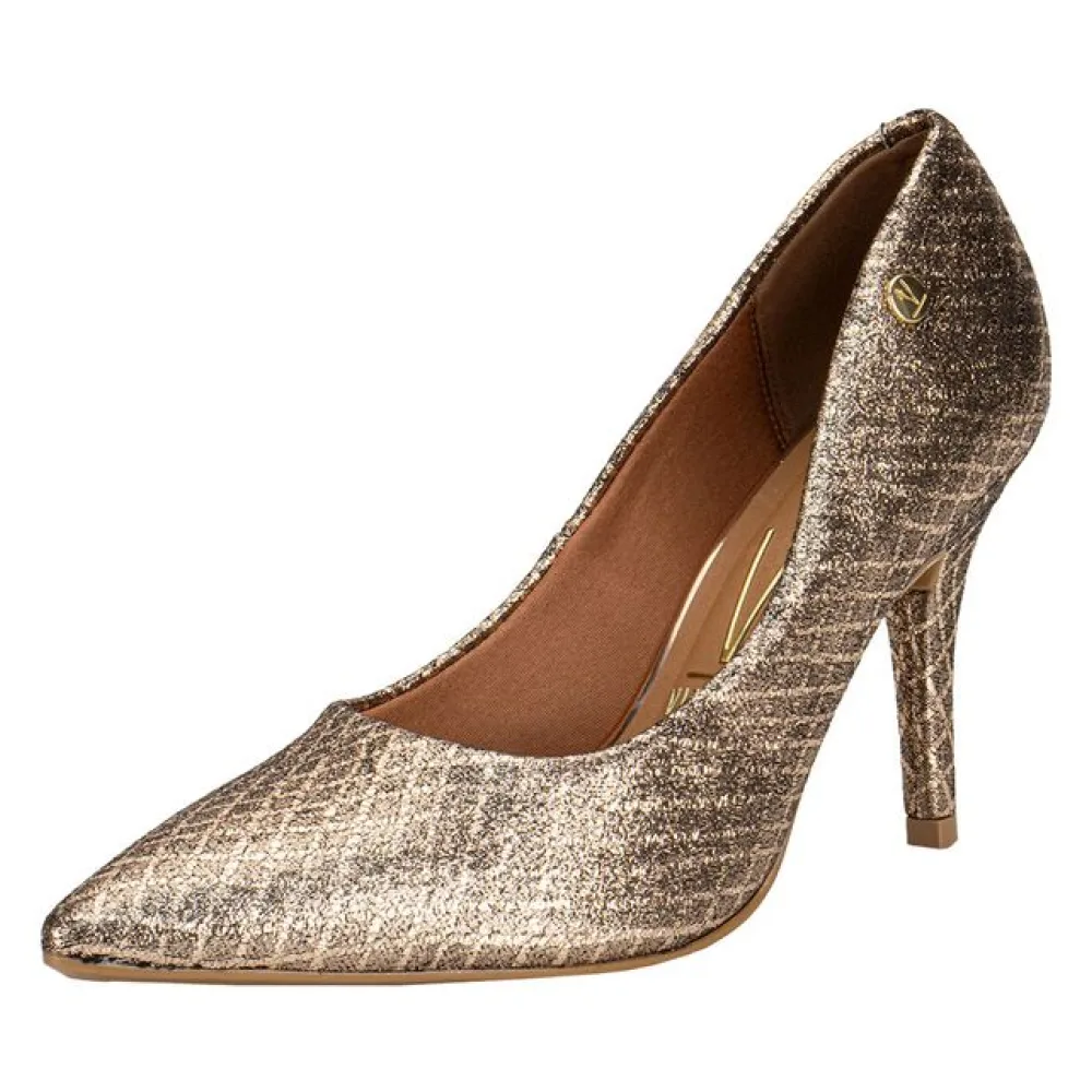 Scarpin Feminino Salto Fino Vizzano 11841501 OURO/ROSADO 35
