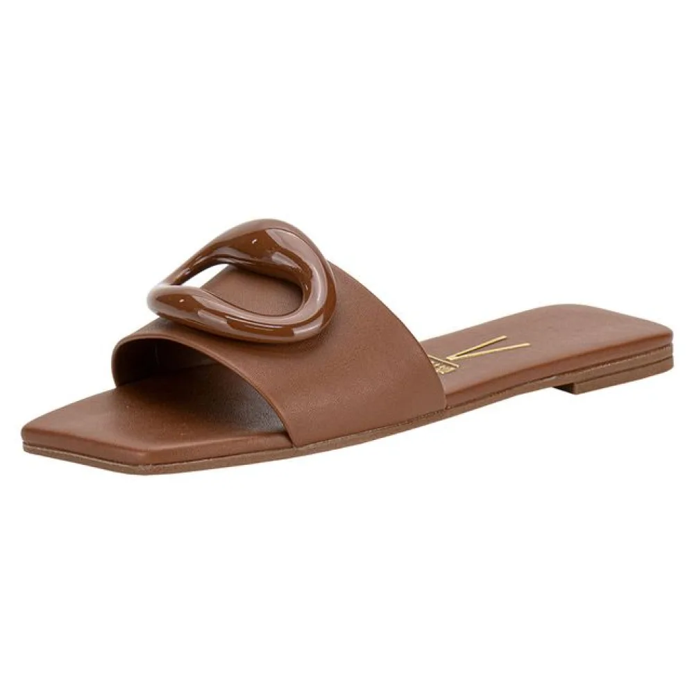 Tamanco Feminino Flat Vizzano 6553101 CAFÉ 34