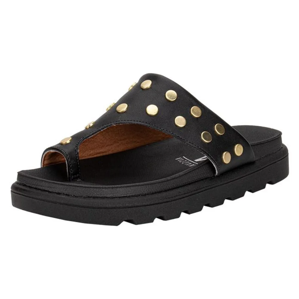 Tamanco Feminino Flat Vizzano 6510117 PRETO 34