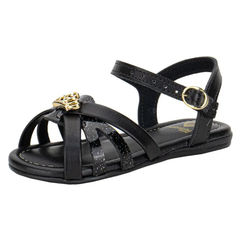 Sandália Infantil Feminina Molekinha 2114283 PRETO 20