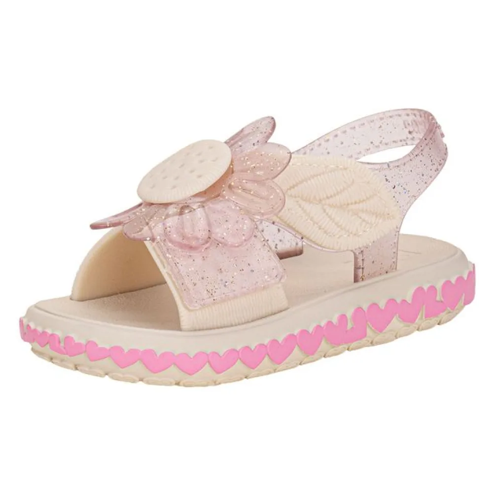 Sandália Infantil Feminina Spring Zaxynina 19263 BEGE/ROSA 22
