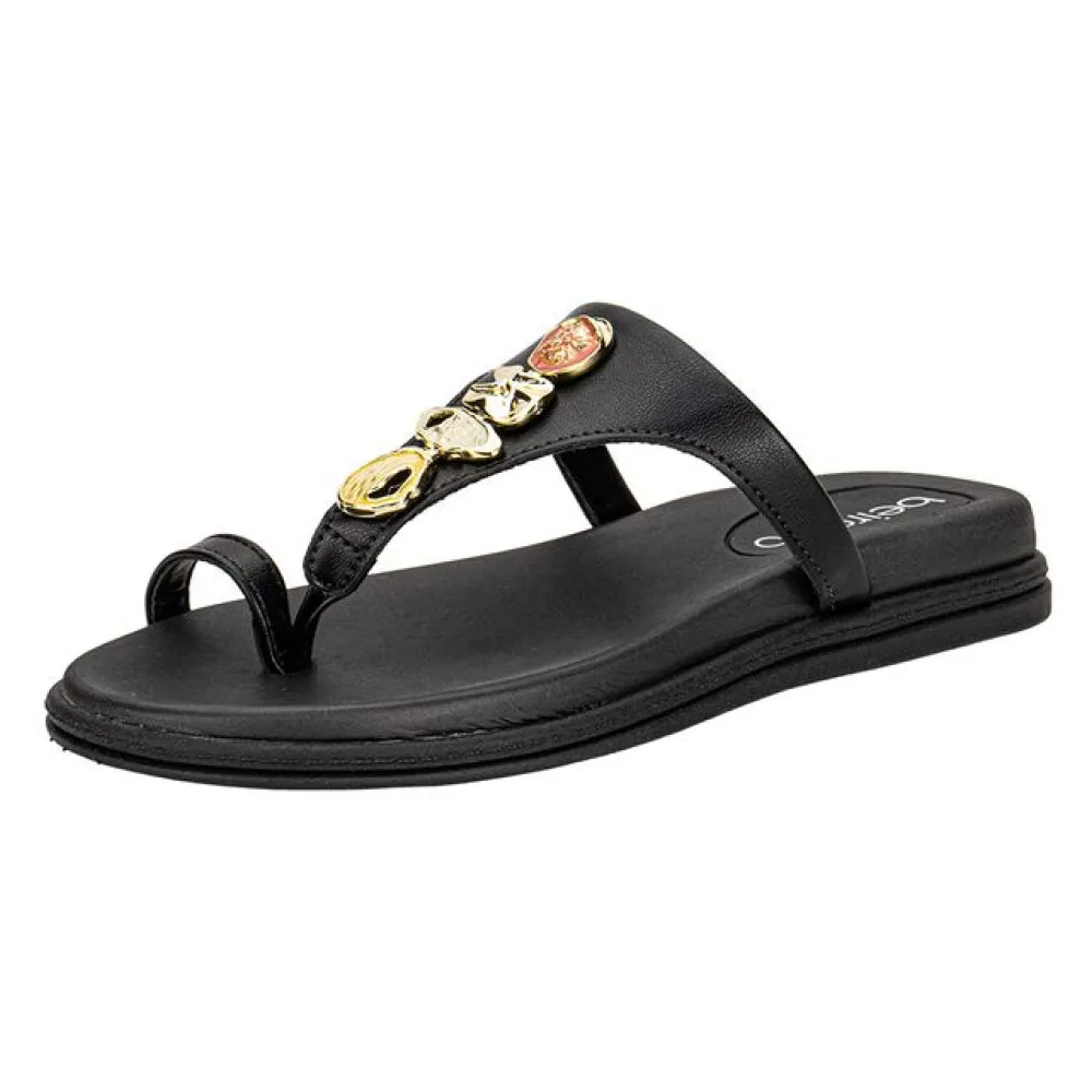 Tamanco Feminino Flat Beira Rio 8513119 PRETO 34