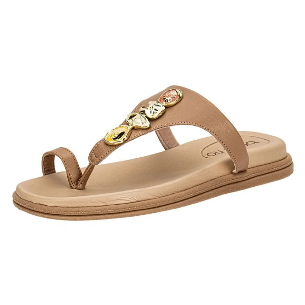 Tamanco Feminino Flat Beira Rio 8513119 BEGE 39