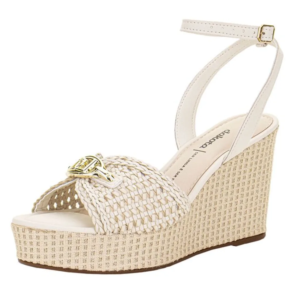 Sandália Feminina Anabela Dakota Y9871 BRANCO/OFF 34
