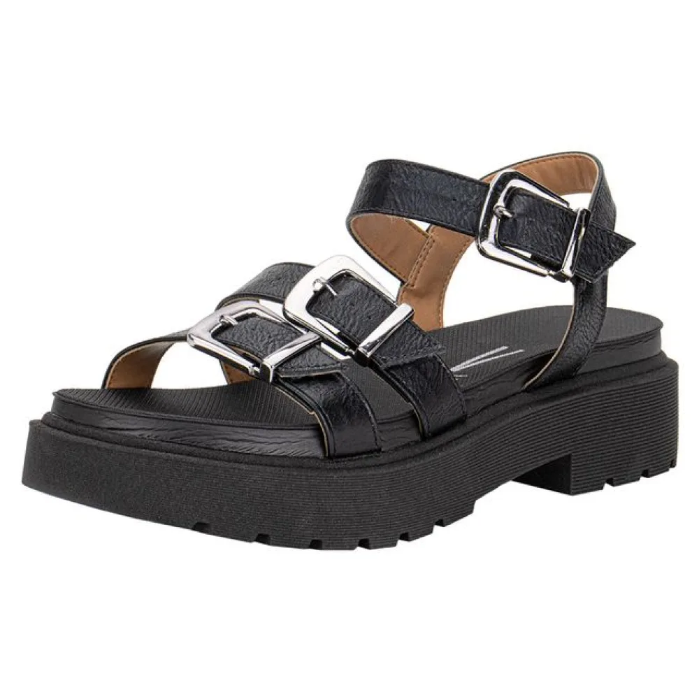 Sandália Feminina Salto Grosso Vizzano 6499121 PRETO 34