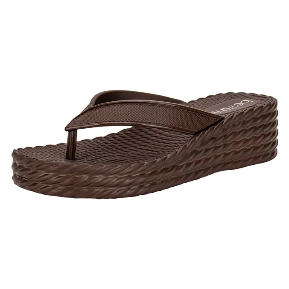 Tamanco Feminino Anabela Beira Rio 8561101 CHOCOLATE 38