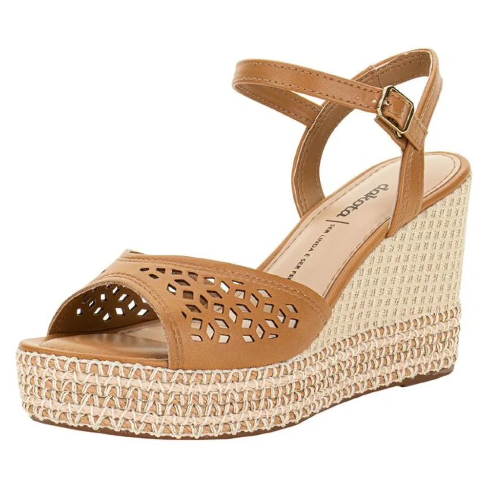 Sandália Feminina Anabela Dakota Y9872 CAMEL 34
