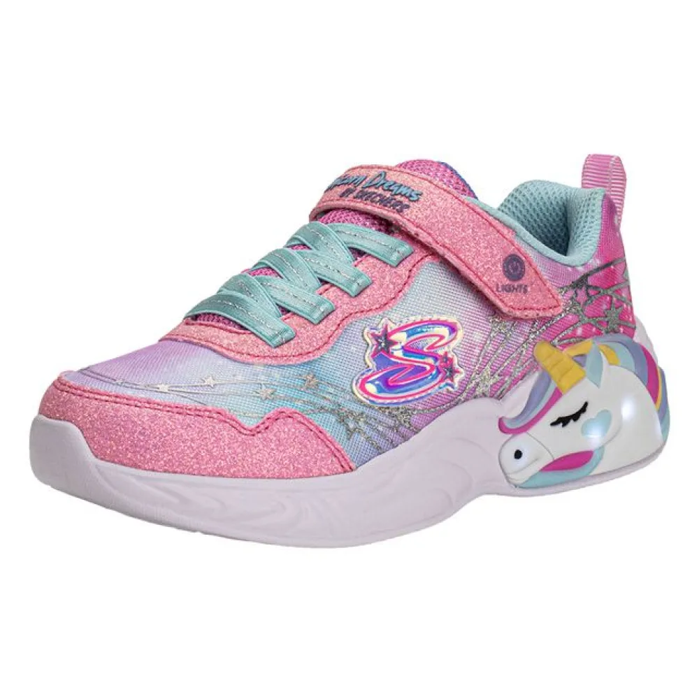 Tênis Infantil Unicorn Dreams Wishful Magic Ligths Skechers 302299L ROSA/AZUL 31