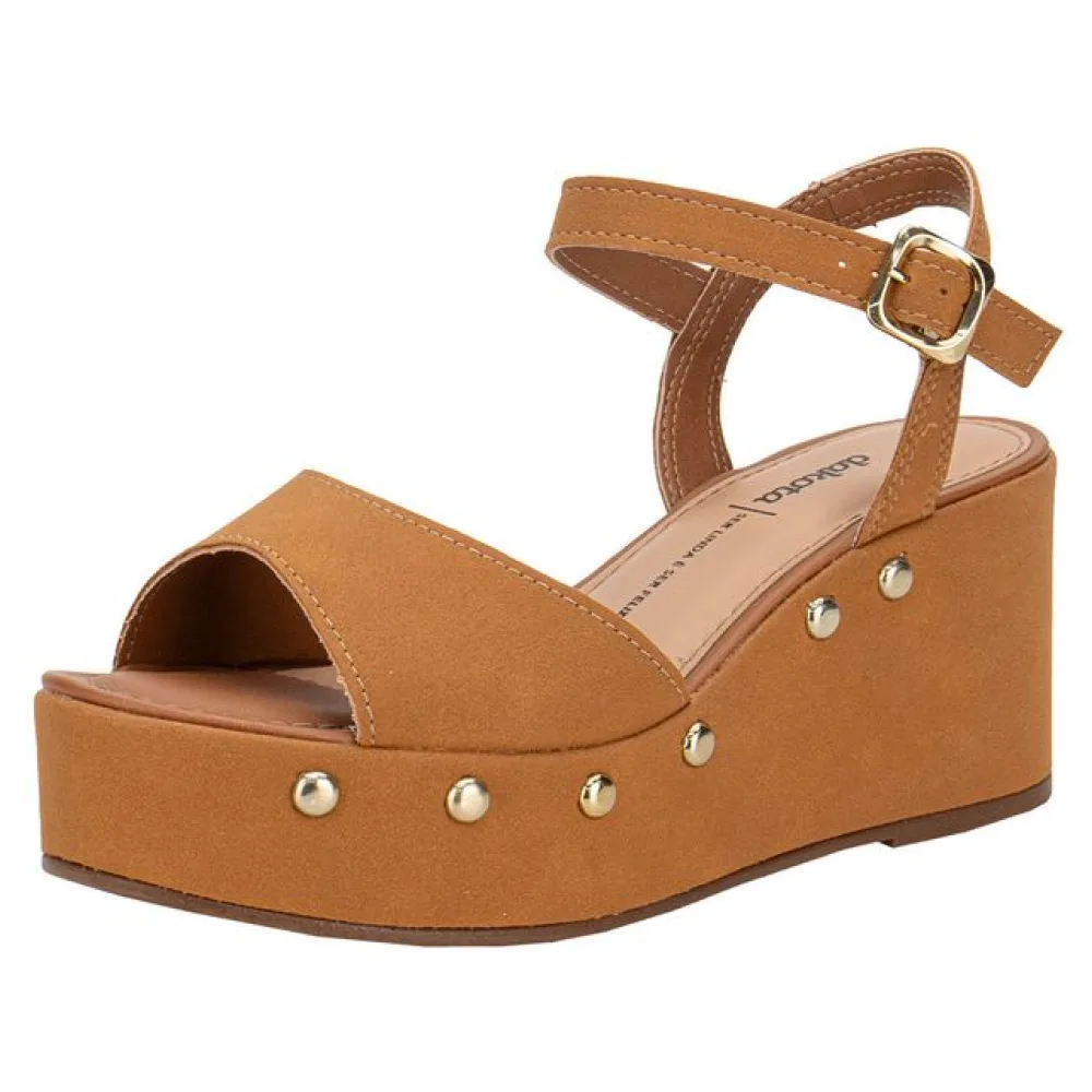 Sandália Feminina Anabela Dakota Y9542 CARAMELO 34