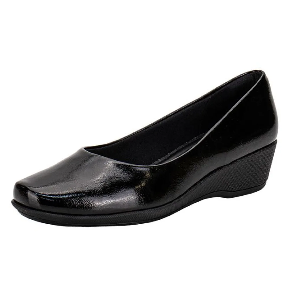 Sapato Feminino Anabela Piccadilly 143133 VERNIZ/PRETO 34