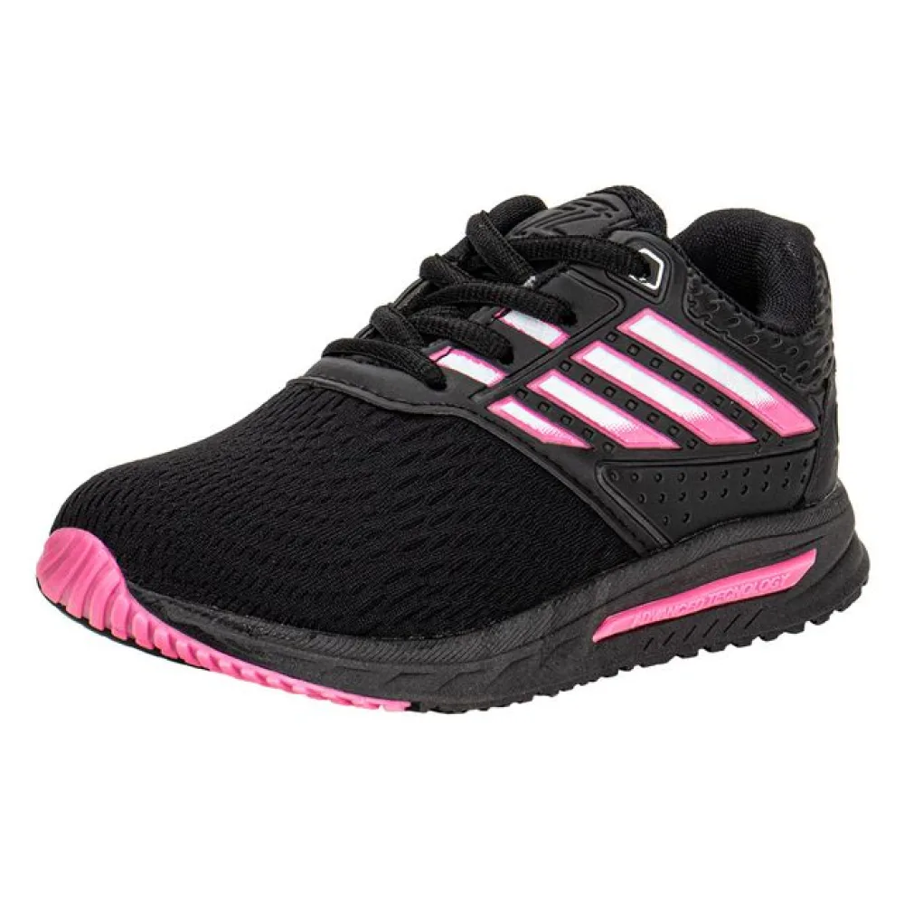 Tênis Infantil Feminino Zeuz 99RX-I PRETO/ROSA 28