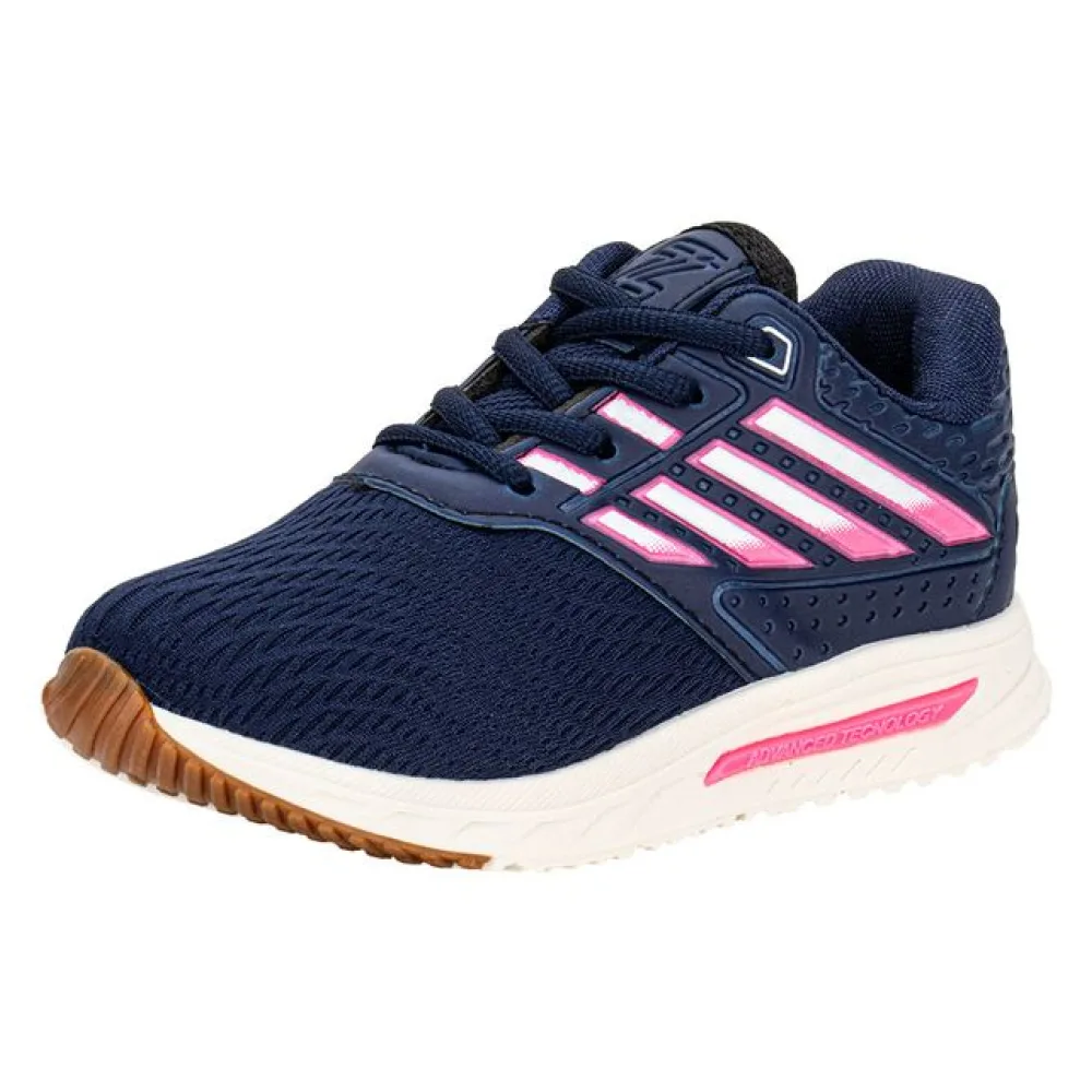 Tênis Infantil Feminino Zeuz 99RX-I AZUL/ROSA 28