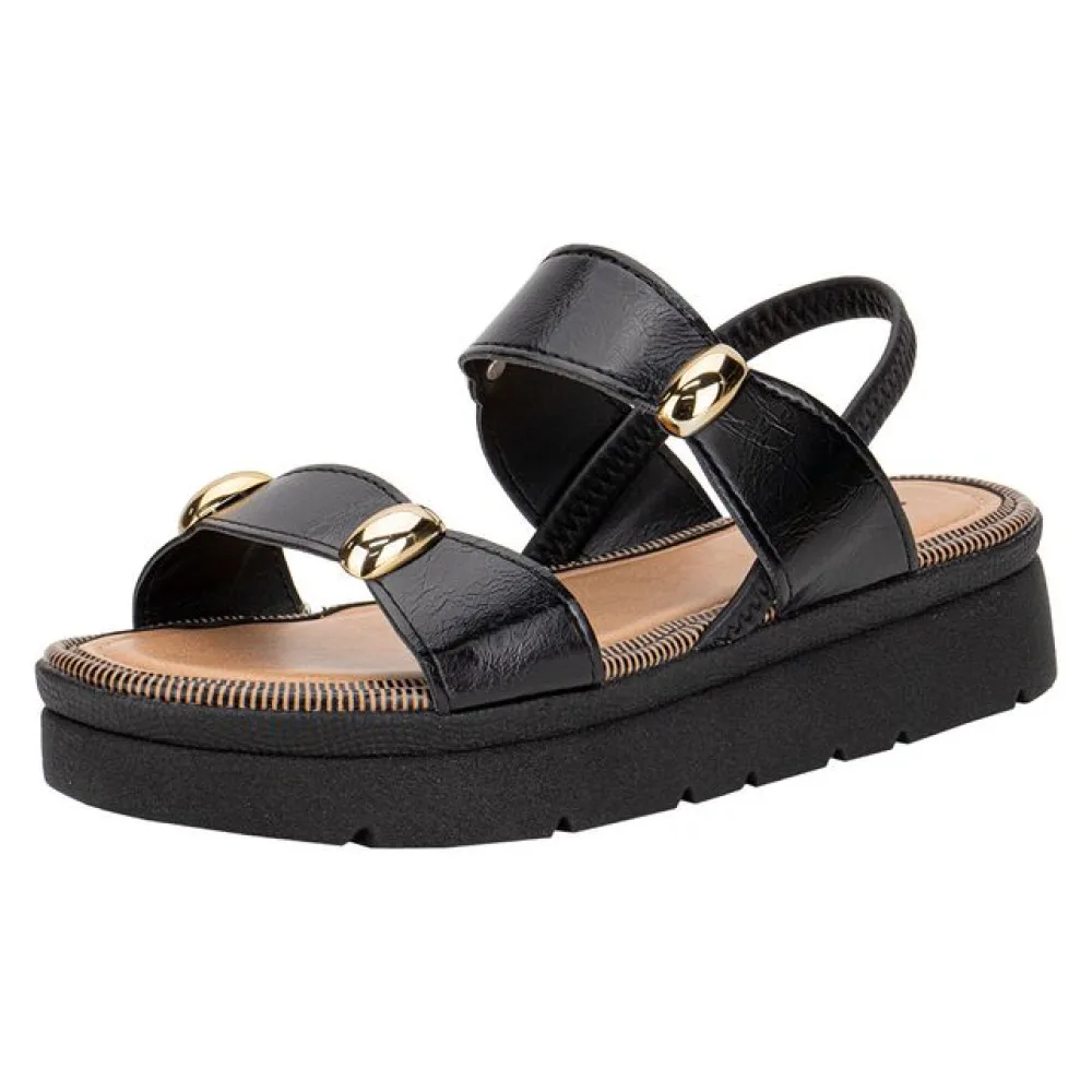 Sandália Feminina Flat Mississipi MF992 PRETO 34