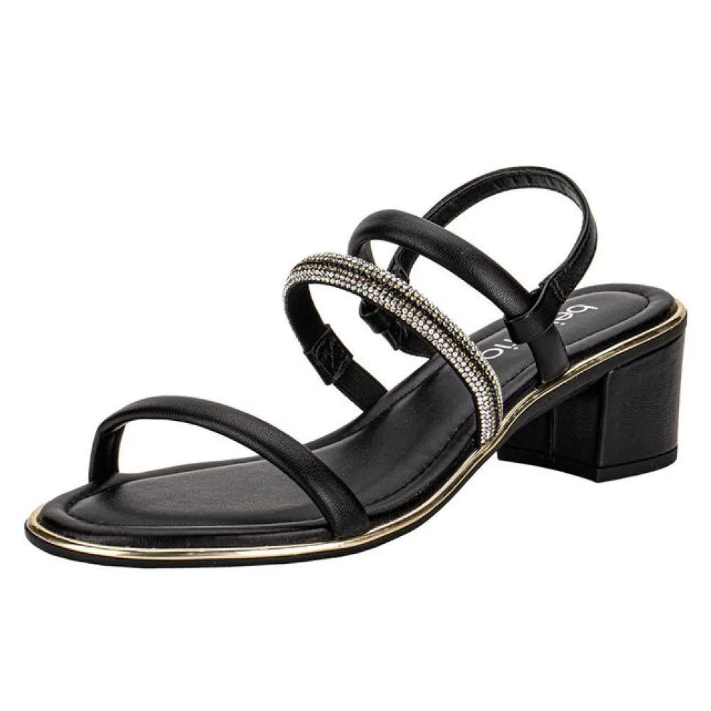 Sandália Feminina Salto Grosso Beira Rio 8379237 PRETO 35