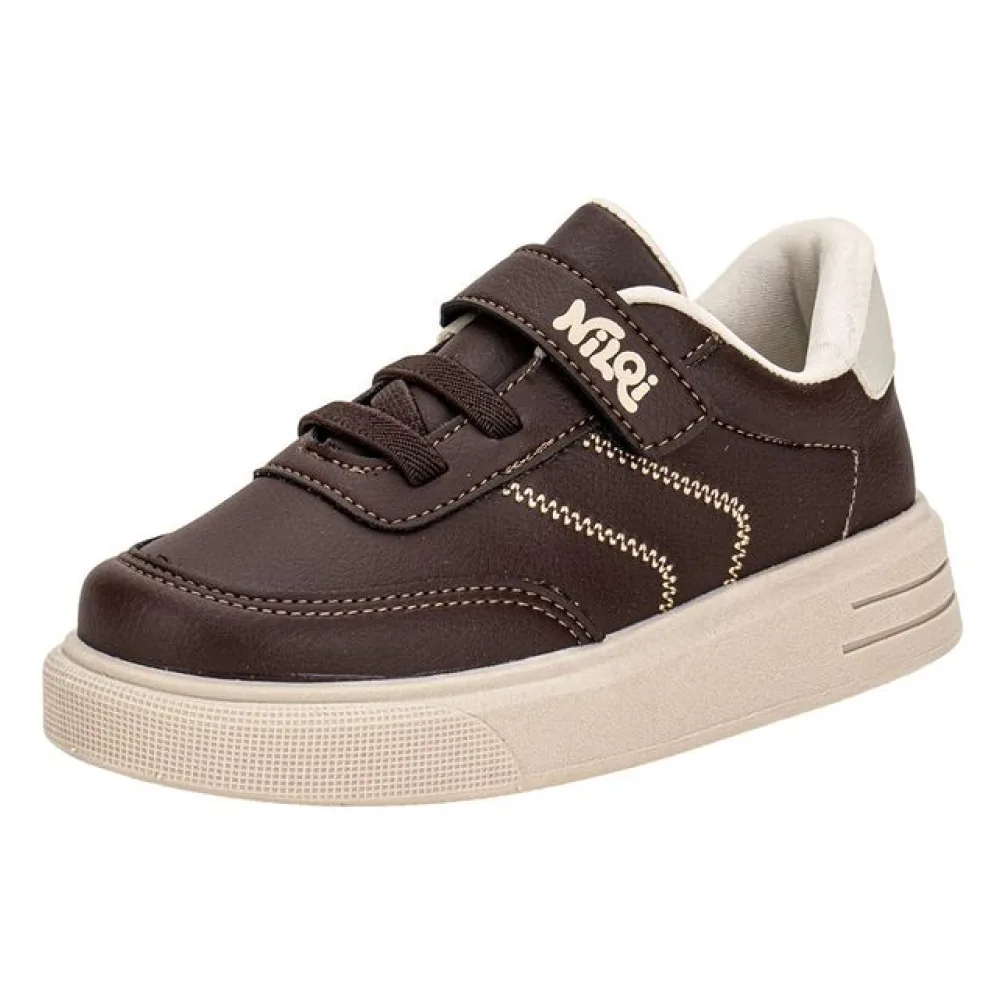 Tênis Infantil Masculino NilQi 2177 CAFÉ 22