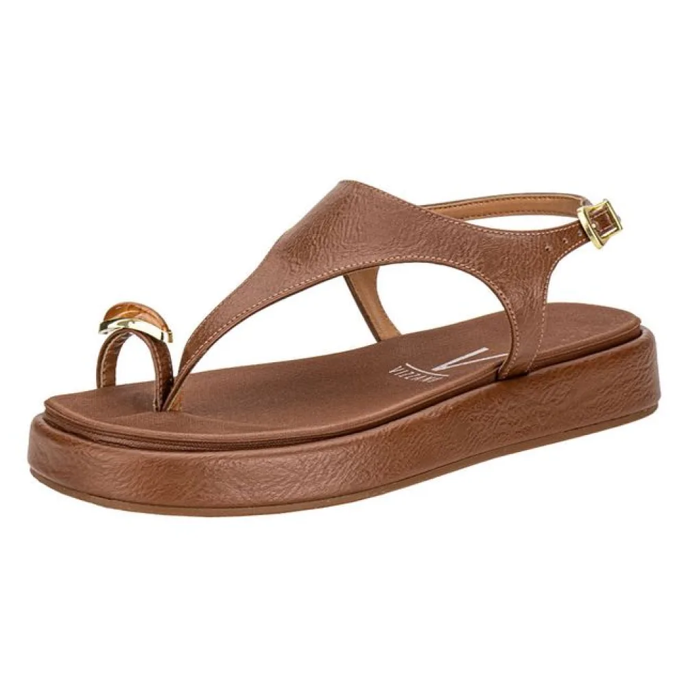 Sandália Feminina Flat Vizzano 6506127 CAMEL 39