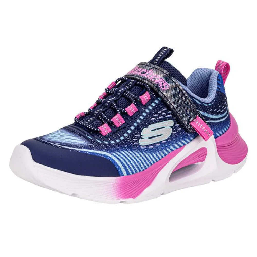 Tênis Infantil Feminino Tide Tech Skechers 303896 AZUL/ROSA 28