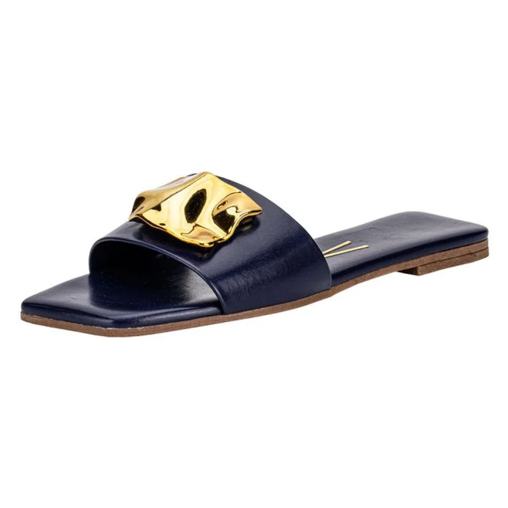 Tamanco Feminino Flat Vizzano 6553100 MARINHO 34
