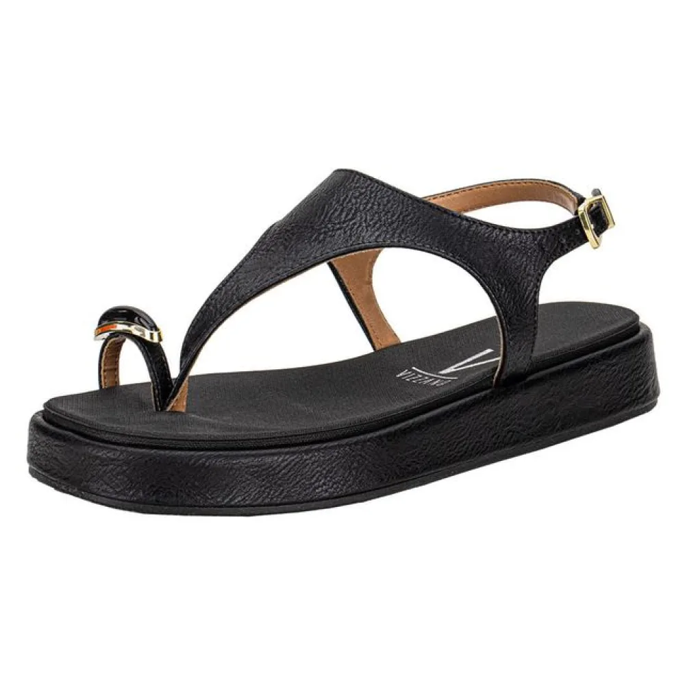 Sandália Feminina Flat Vizzano 6506127 PRETO 36