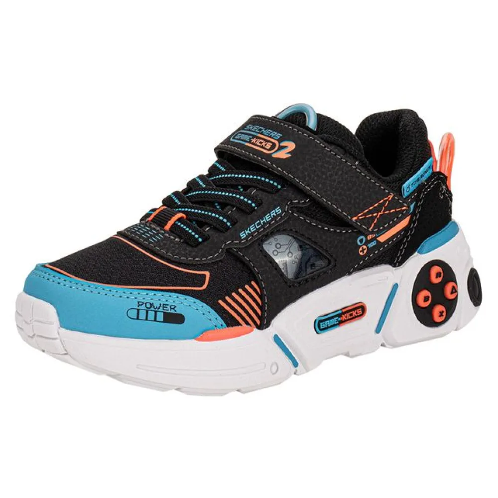 Tênis Infantil Game Kicks: Gametronix 2.0 Skechers 402270L PRETO/AZUL 27