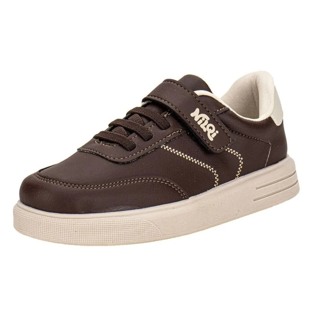 Tênis Infantil Masculino NilQi 2177 CAFÉ 28