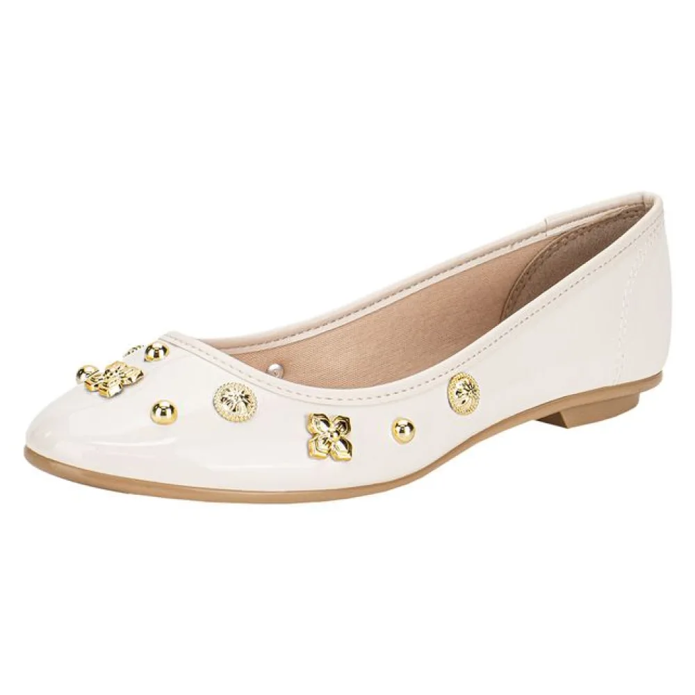 Sapatilha Feminina Flat Moleca 50271485 MARFIM 34