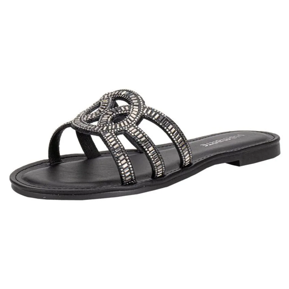 Tamanco Feminino Flat Via Marte 308003 PRETO 35