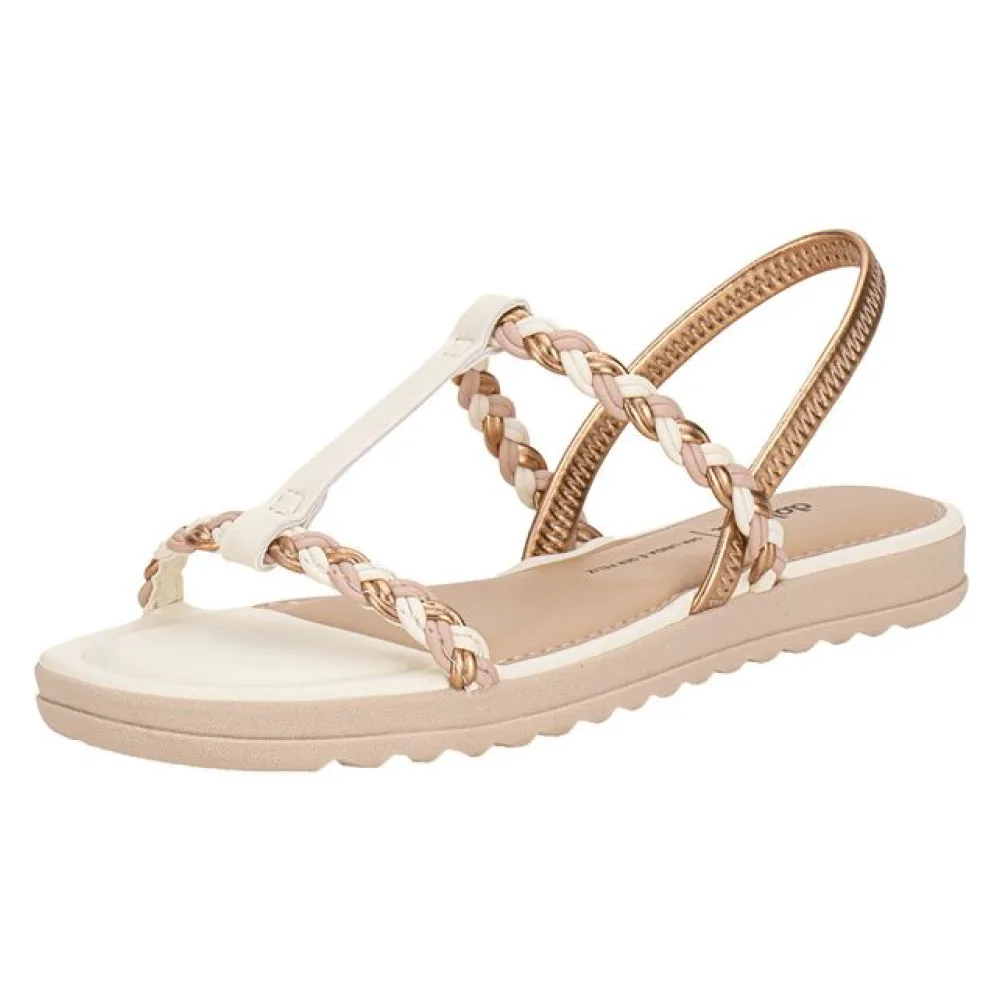 Sandália Feminina Flat Dakota Y8751 MARFIM 34