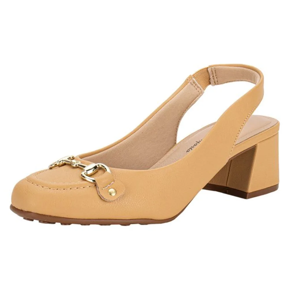 Sapato Feminino Salto Grosso Modare 7373116 BEGE 34