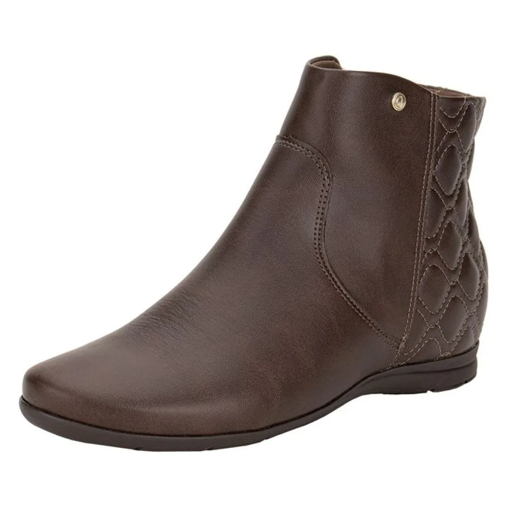 Bota Feminina Cano Baixo ComfortFlex 2491301 CAFÉ 34