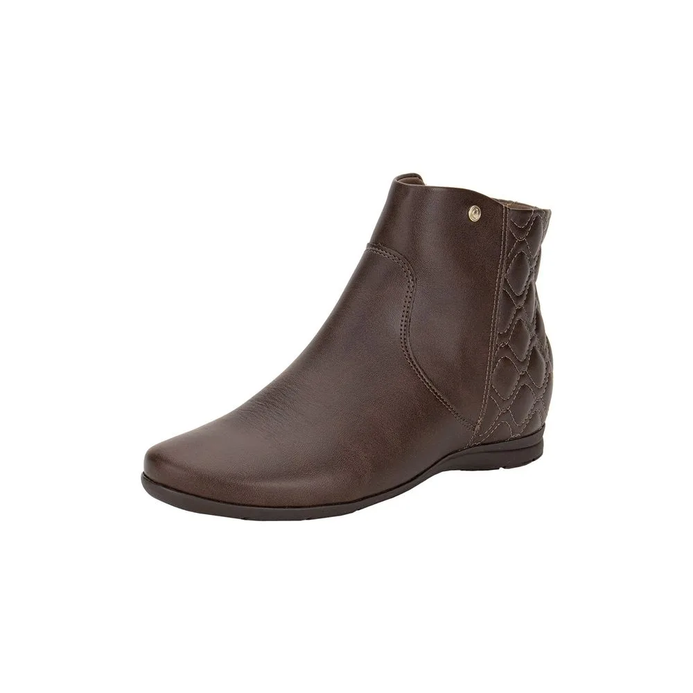 Bota Feminina Cano Baixo ComfortFlex 2491301 CAFÉ 34
