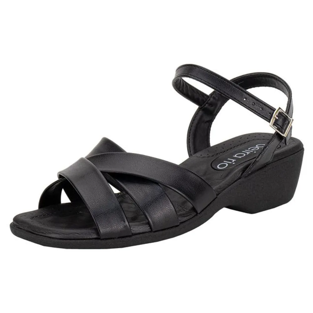 Sandália Feminina Salto Grosso Beira Rio 8527111 PRETO 34