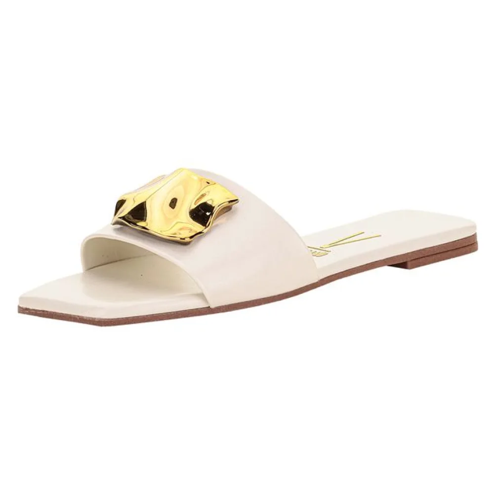 Tamanco Feminino Flat Vizzano 6553100 BRANCO/OFF 34