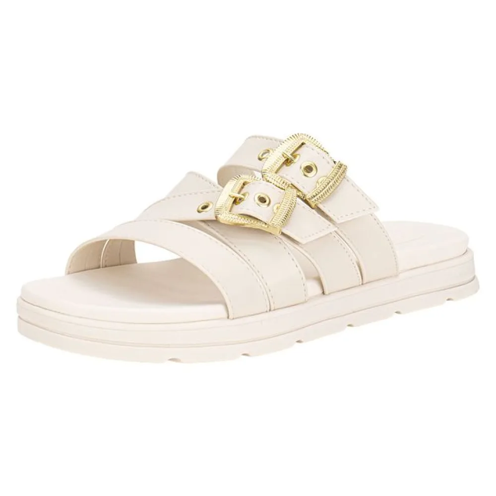 Tamanco Feminino Flat Moleca 5490124 BRANCO/OFF 34