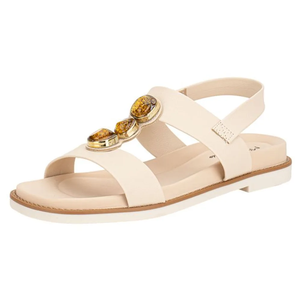 Sandália Feminina Flat Modare 7205106 NATURAL 34