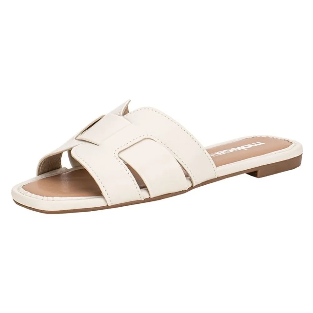 Tamanco Feminino Flat Moleca 5435553 MARFIM 34