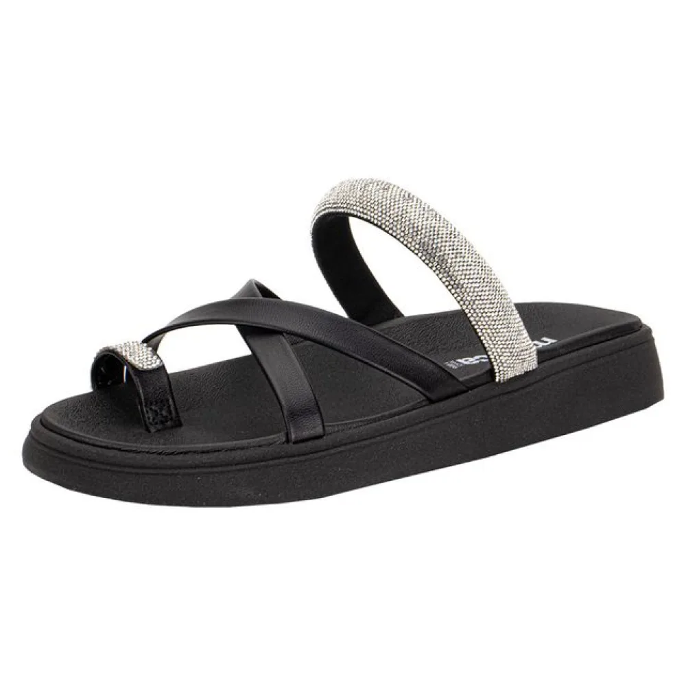Tamanco Feminino Flat Moleca 5469147 PRETO 34