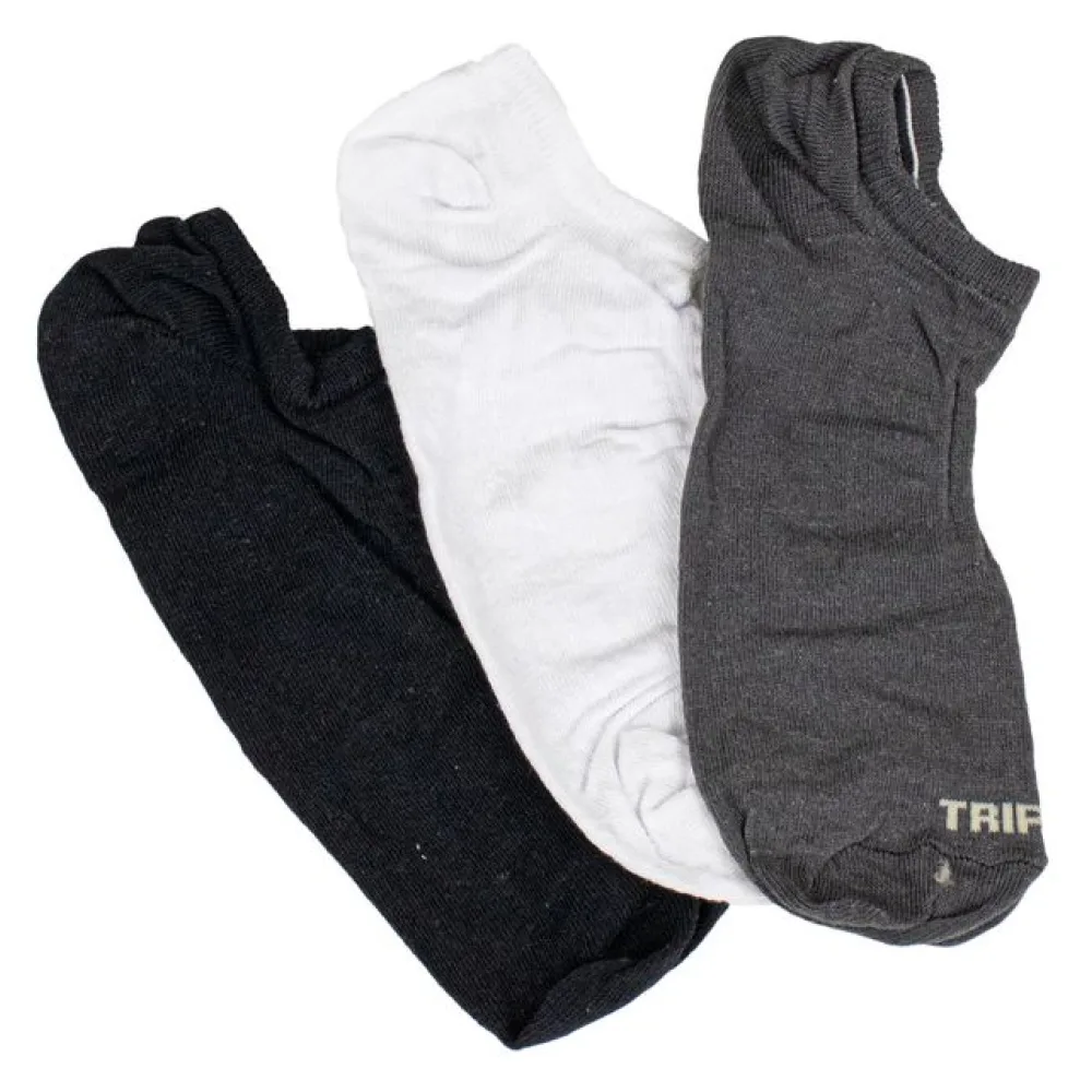 Kit Com 3 Pares de Meias Invisivel Trifil - T06227 BRANCO/CINZA 35/38