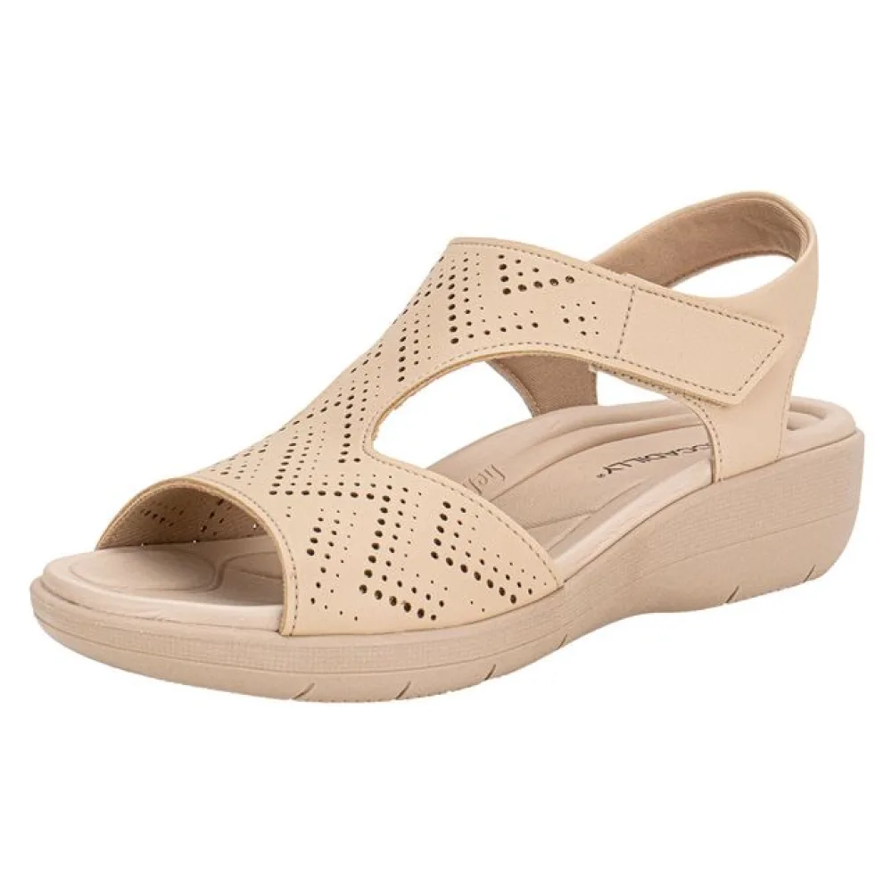 Sandália Feminina Anabela Piccadilly 239030 BEGE 34