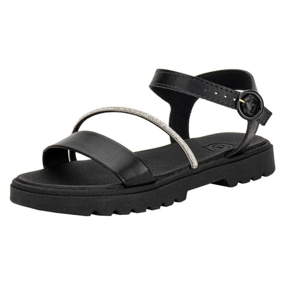 Sandália Infantil Feminina Molekinha 2344129 PRETO/PRATA 26