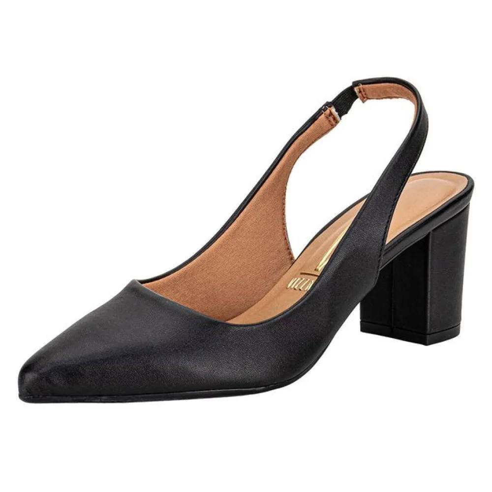 Sapato Feminino Salto Grosso Vizzano 1290503 PRETO 34