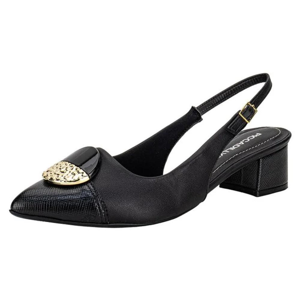 Sapato Feminino Salto Grosso Piccadilly 739091 PRETO 34
