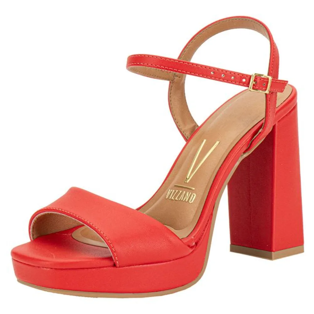 Sandália Feminina Meia Pata Vizzano 6551100 VERMELHO 34