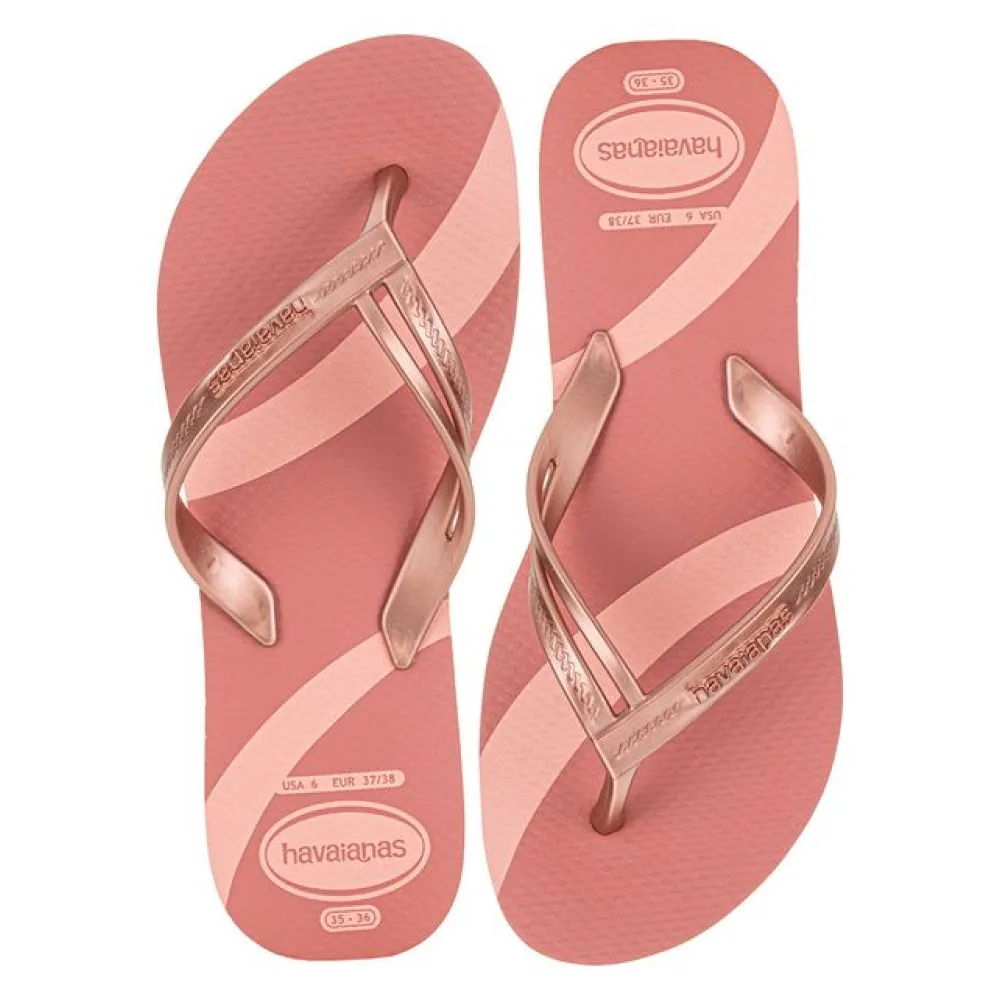 Chinelo Feminino Elegance Print Havaianas 4148804 SALMÃO 33/34