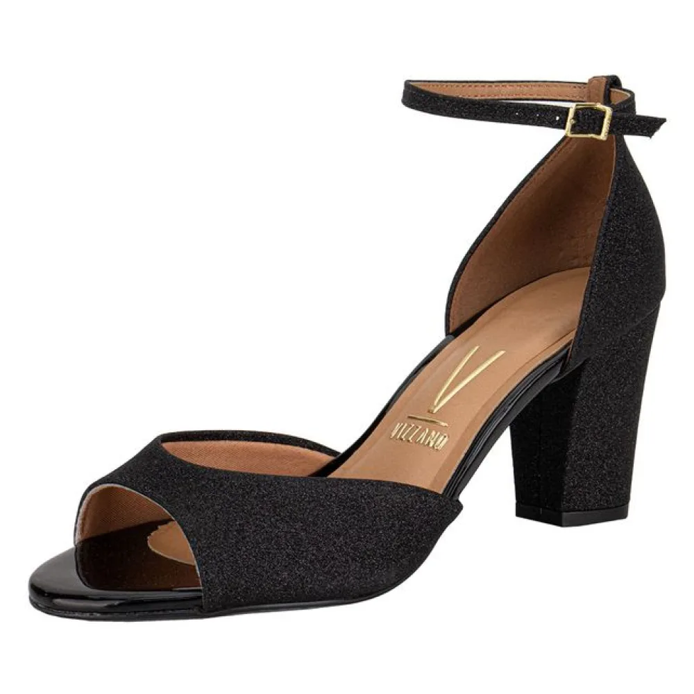 Sandália Feminina Salto Médio Vizzano - 6262206 PRETO 02 34