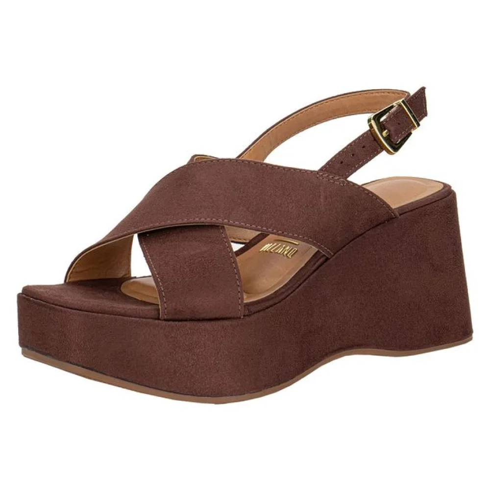 Sandália Feminina Anabela Vizzano 6559101 CHOCOLATE 35