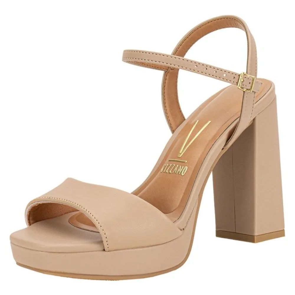 Sandália Feminina Meia Pata Vizzano 6551100 BEGE 34
