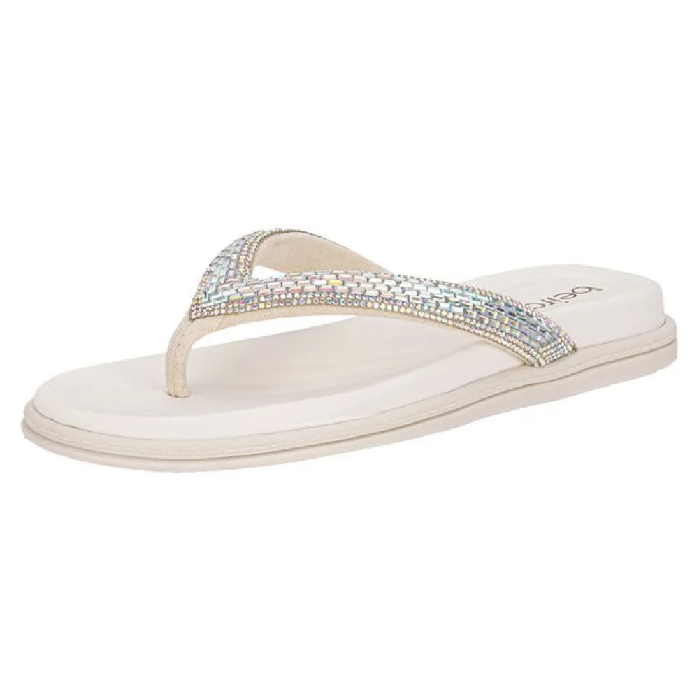 Tamanco Feminino Flat Beira Rio 8513112 BRANCO/OFF 34